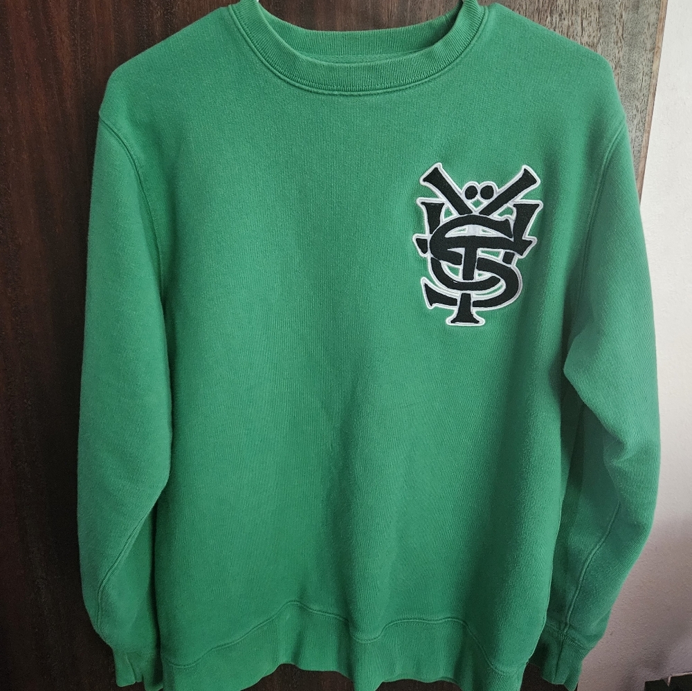 Vintage Stussy Authentic Heavyweight crewneck green large